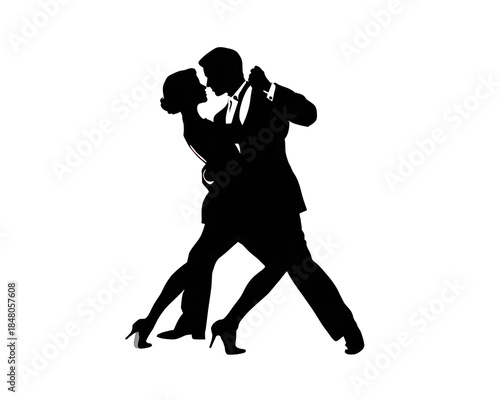 Dancing Couple Tango Silhouette