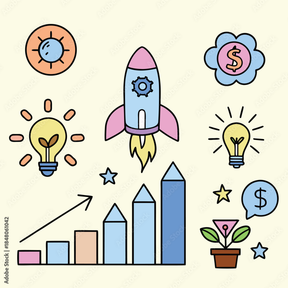 Obraz premium Startup Growth and Innovation