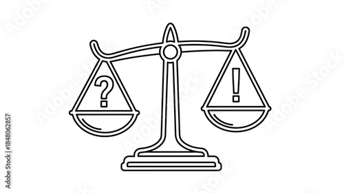 symbolic balance scale illustration emphasizing justice and decision-making concepts