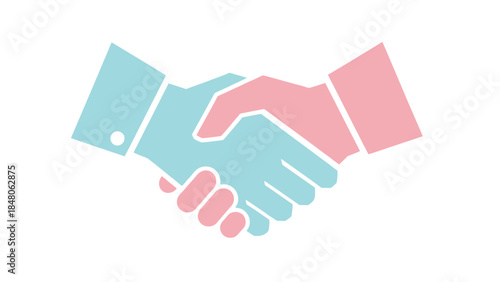 Symbolic handshake illustration representing cooperation and partnership in diverse contexts