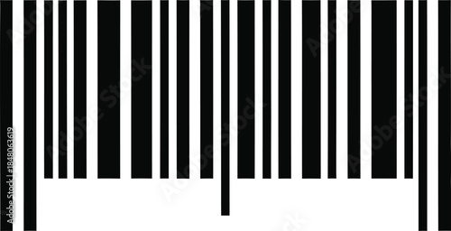 Barcode with numbers on white background