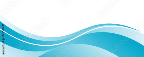 Blue and white business wave banner background. vector illustration eps10