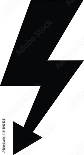 Black lightning bolt icon