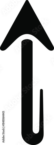 Upward pointing arrow