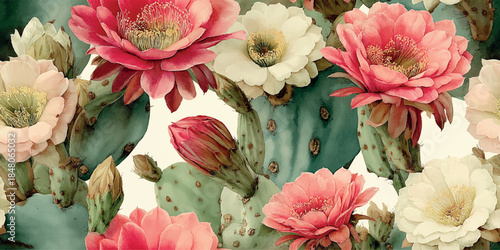 Cute red pandas with blue bubble tea and boba pearls seamless pattern for children's textiles, nursery decor, wallpapers, packaging, stationery, wrapping paper, and animal branding