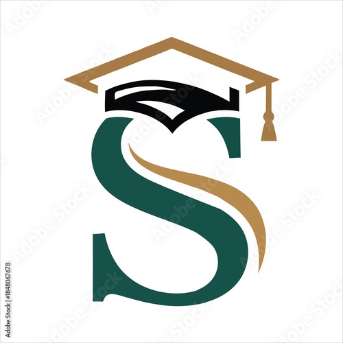 A Education letter S logo design illustration 