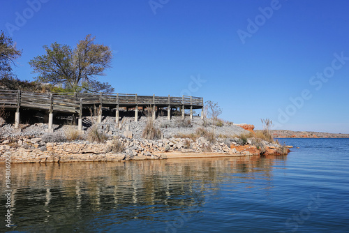 Картината върху платно Lake Meredith shoreline in Texas