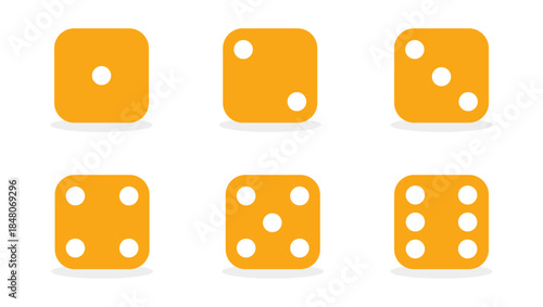 Вet board with dice and cube, gambling game icon and illustration, lucky number and poker jackpot, isolated flat design for fun and leisure, on transparent background.