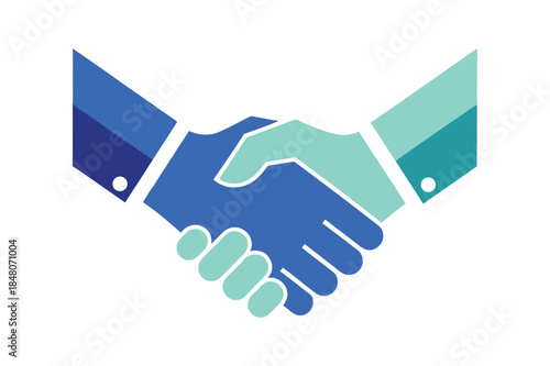 handshake with vector art illustration