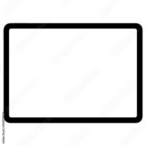 Starlight tablet pc template for mockup. No background. Empty screen. Only frames. png. Front view