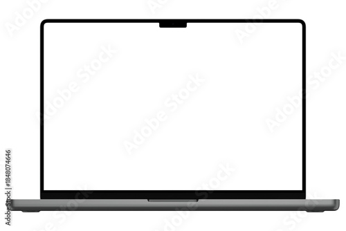 Fotografía Gray laptop or ultrabook template for mockup