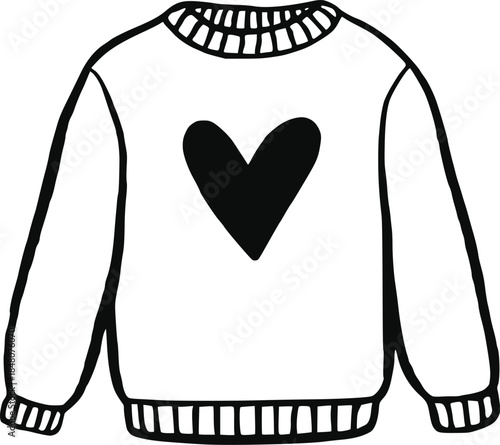 Valentine SVG, Hand-Drawn Line Art SVG