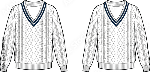 cable, knit, sweater, fashion, apparel, clothing, winter, cozy, stylish, trendy, wool, pullover, textile, design, illustration, garment, pattern, vneck, ribbed, cuffs