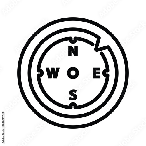 Navigation compass icon