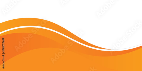 Vector orange line background curve element with white space for text and message design, overlapping layers, vector eps10