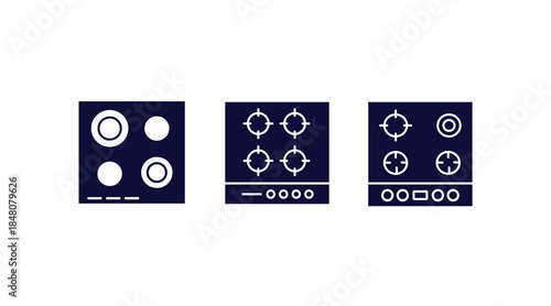 Electric Hob icon from household collection. Simple line Electric Hob icon for templates, web design and infographics,Hob icon, Line vector hob sign, symbol for web and mobile