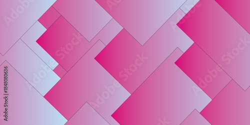 Light pink & bubblegum pink abstract shape background vector presentation design. abstract background with purple and white lines with shadow. white paper transparent material in triangle. 