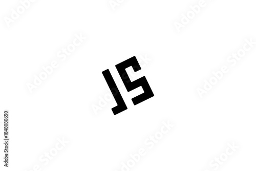 Angular JS monogram logo in bold black, perfect for tech branding, coding identity, and digital use