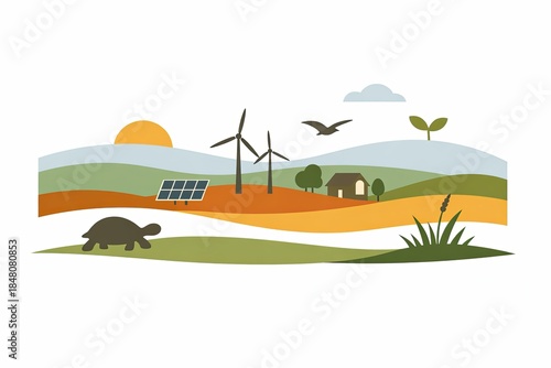Sustainable Landscape with Renewable Energy