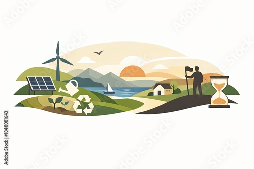 Sustainable Future Landscape Renewable Energy and Environmental Harmony