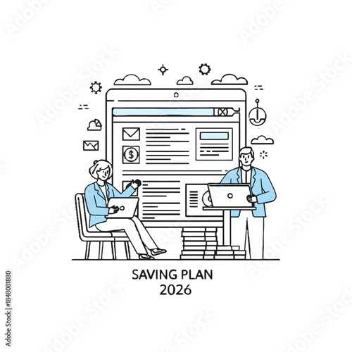 Financial planning and investment strategy for the year 2026 illustration