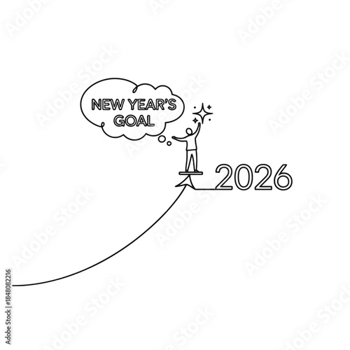 Achieving 2026 New Year's Goals: A minimalist conceptual design
