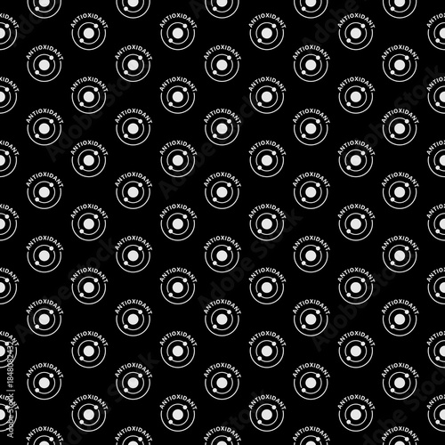 Antioxidant seamless pattern isolated on black background