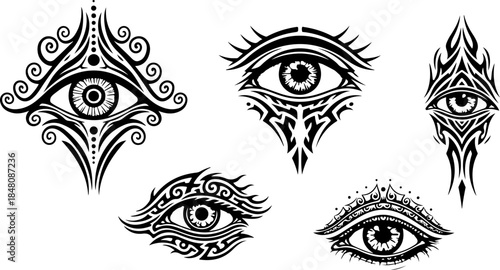Collection of unique eye tattoo designs for inspiration