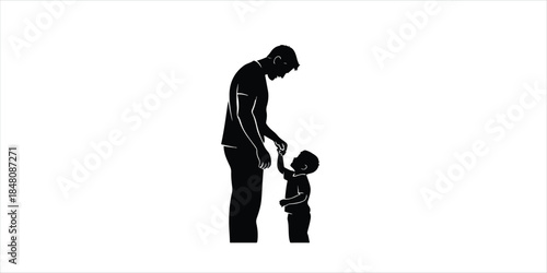 Father day silhouette collection isolated on white background. Set of dad and son design. Vector illustration , Vector art of silhouette of a father throwing his son in the air isolated on white 