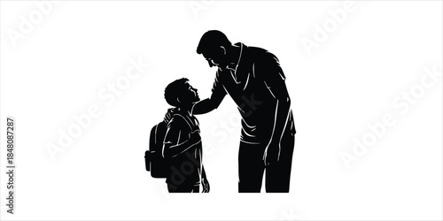 Father day silhouette collection isolated on white background. Set of dad and son design. Vector illustration , Vector art of silhouette of a father throwing his son in the air isolated on white 