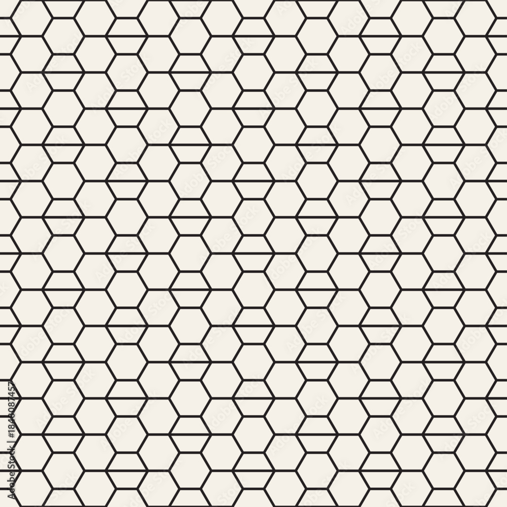 Fototapeta premium Vector seamless geometric pattern. Repeating lattice background. Modern stylish lines texture.