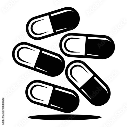 vector illustration of pills