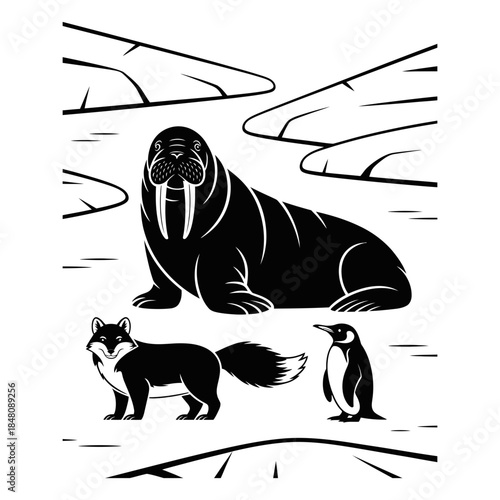 vector illustration of a polar icon