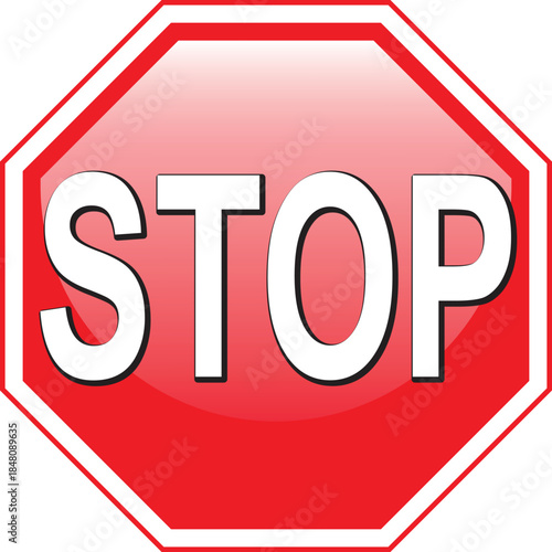 Stop and Go Sign. Vector illustration of Stop and Go sign isolated on pure white. EPS file available.