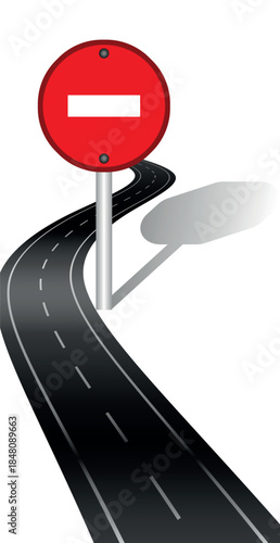 Stop and Go Sign. Vector illustration of Stop and Go sign isolated on pure white. EPS file available.