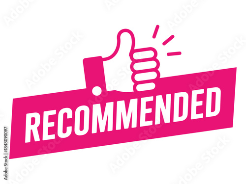 Recommended Pink Thumbs Up Icon