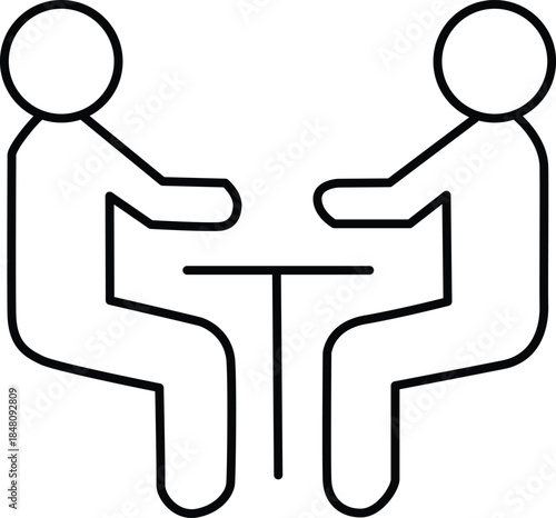 Two people having a conversation Vector