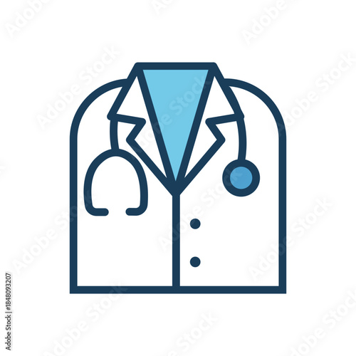 Doctor Lab Coat Icon for Medical Professional