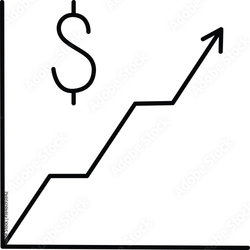 Rising dollar value Vector