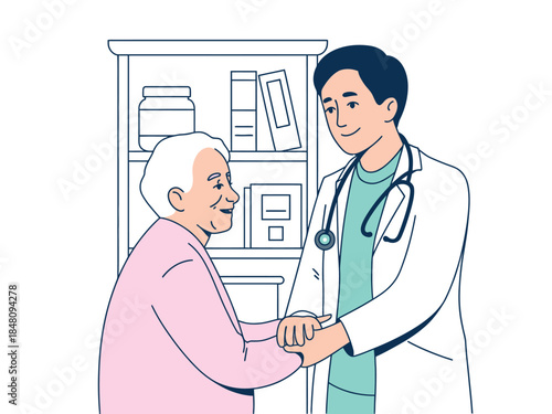 Doctor and Patient Shaking Hands