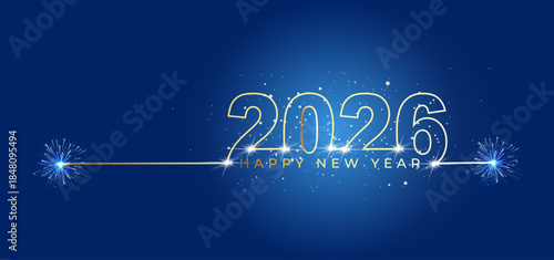 2026 Happy New Year greeting Card
