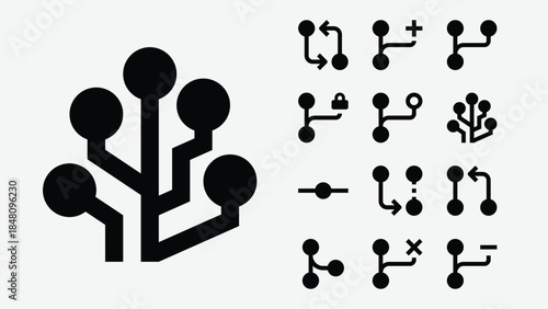 Git Version Control Icons Set