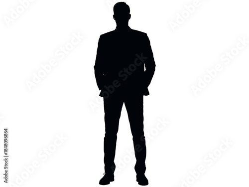 Silhouette of Businessman in Suit