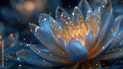 Glowing Lotus Flower