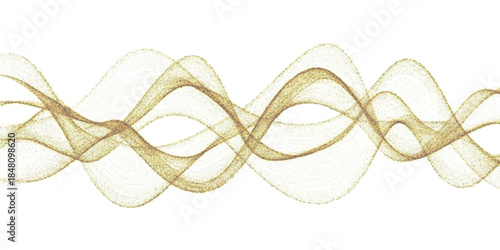 Shimmering golden abstract wave pattern creating an elegant and dynamic background
