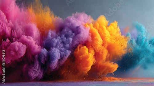 Exploding Colors Abstract Art
