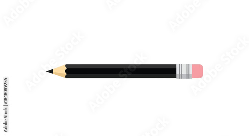 A simple illustration of a classic wooden pencil on a white background
