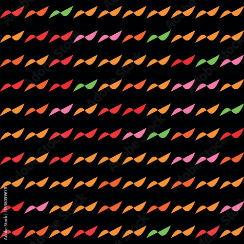 Vibrant multicolored leaf pattern on for design and decoration purposes