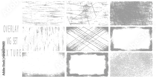 Versatile collection of grunge overlay, scratch texture, and distressed frame elements for design