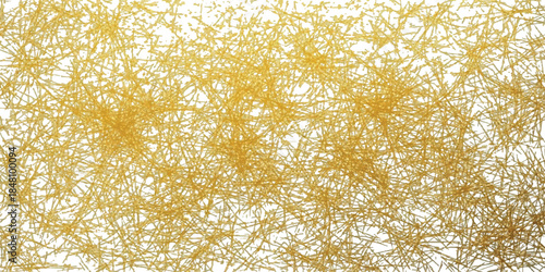 Elegant golden abstract pattern with tangled thin lines creating a sparkling texture